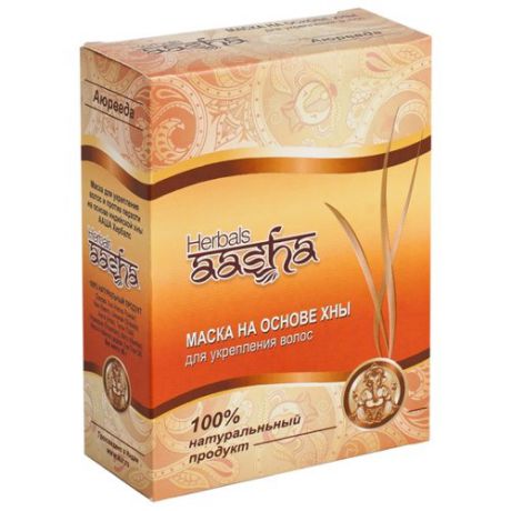 Aasha Herbals Маска на основе хны для укрепления волос, 80 г