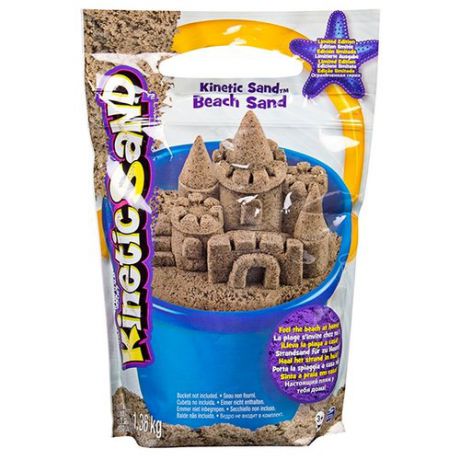 Кинетический песок Kinetic Sand Морской песок, коричневый, 1.36 кг, пакет