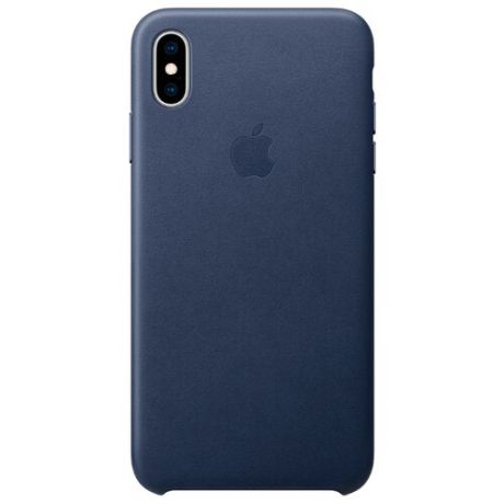 Чехол Apple кожаный для Apple iPhone XS Max темно-синий
