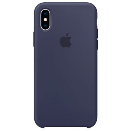 Чехол Apple силиконовый для Apple iPhone XS темно-синий