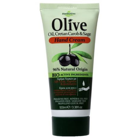Крем для рук HerbOlive Olive oil, cretan carob & sage 100 мл