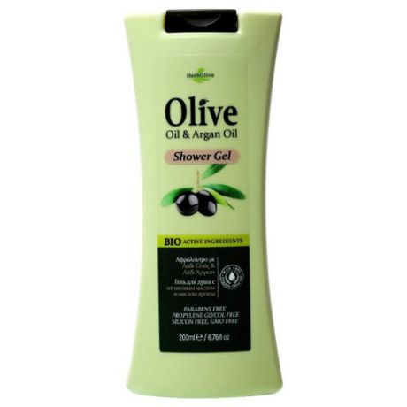 Гель для душа HerbOlive Olive oil & argan oil, 200 мл