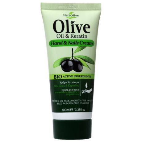 Крем для рук и ногтей HerbOlive Olive oil & keratin 100 мл