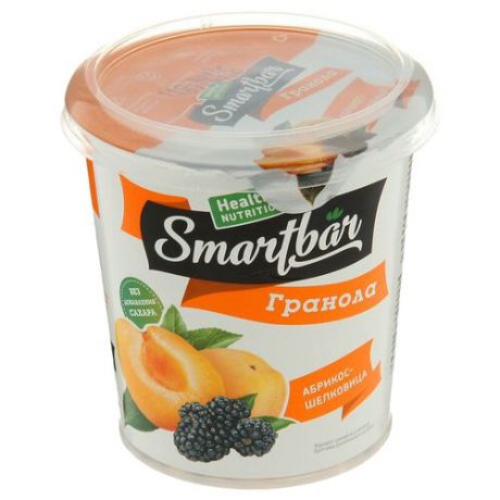 Гранола Smartbar хлопья с абрикосом и шелковицей, стакан, 50 г