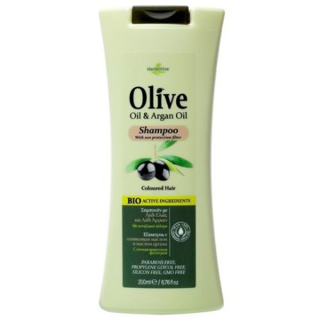 Madis шампунь HerbOlive с оливковым маслом и маслом аргана с солнцезащитным фильтром для окрашенных волос 200 мл