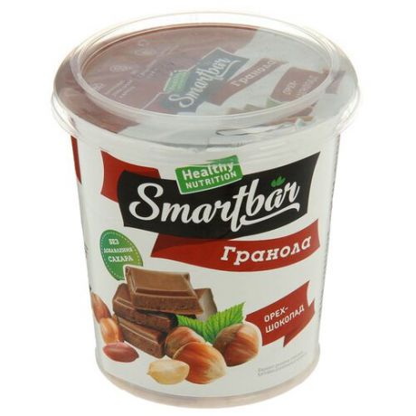 Гранола Smartbar хлопья с орехом и шоколадом, стакан, 50 г