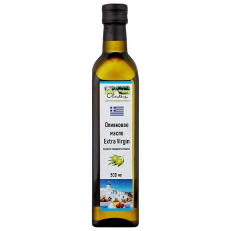 OLIVATECA Масло оливковое Extra Virgin из оливок сорта Коронейки 0.5 л