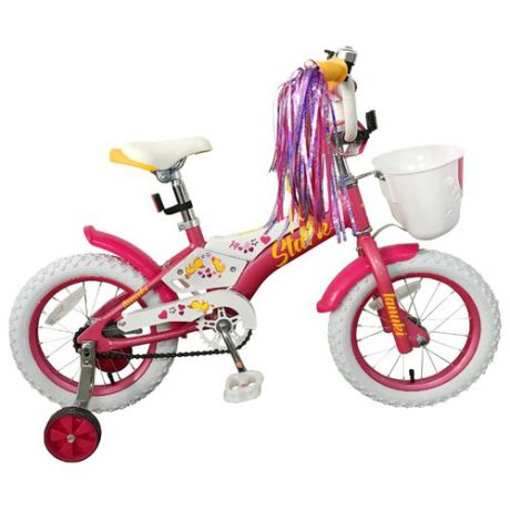 Детский велосипед STARK Tanuki 14 Girl (2019) розовый/белый/желтый (требует финальной сборки)
