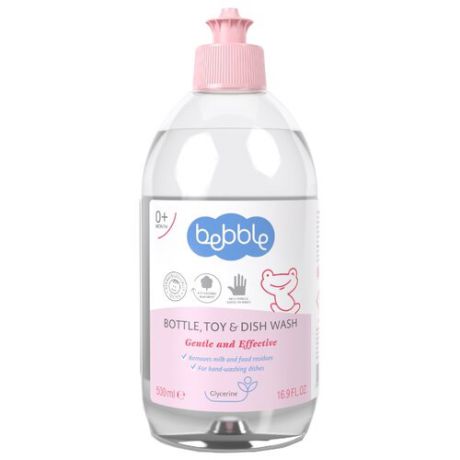 Bebble Средство для мытья детских бутылочек, посуды и игрушек 0.5 л