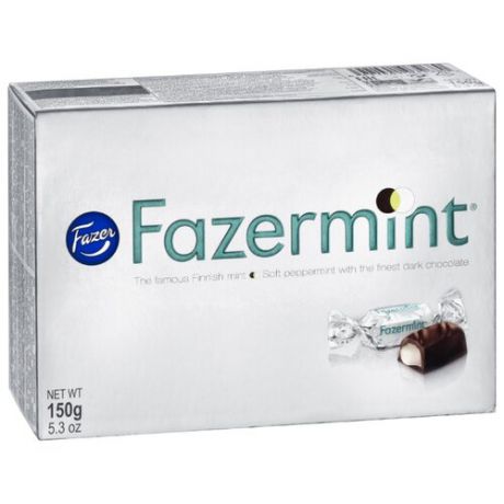 Набор конфет Fazer Fazermint с мятной начинкой 150 г серебристый