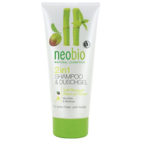 Гель-шампунь для душа 2 в 1 Neobio Organic Olive & Bamboo, 200 мл