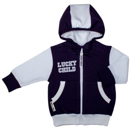 Толстовка lucky child размер 26 (86-92), фиолетовый