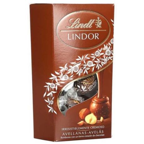 Набор конфет Lindt Lindor корнет с фундуком 200 г коричневый