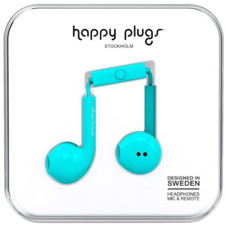 Наушники Happy Plugs Earbud Plus turquoise