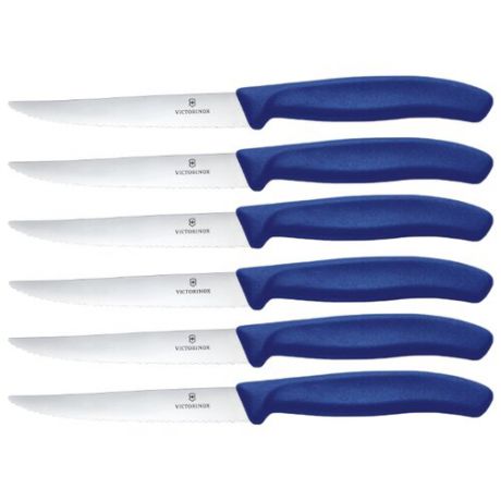 VICTORINOX Набор ножей для стейка Swiss classic 6 шт. синий