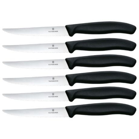 VICTORINOX Набор ножей для стейка Swiss classic 6 шт. черный