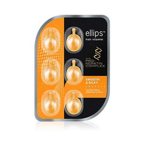 Ellips Hair Vitamin Витамины (масло) PRO-KERATIN Complex Smooth&Silky (блистер), 6 шт.