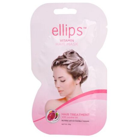 Ellips Hair Vitamin Ellips Маска для волос Hair Treatment с маслом жожоба для сильно поврежденных волос, 20 г