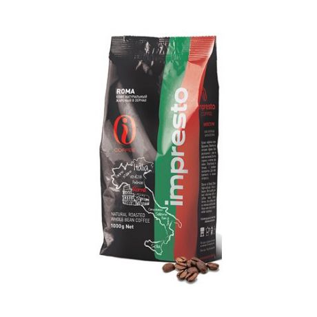 Кофе в зернах Impresto Roma, арабика/робуста, 1 кг