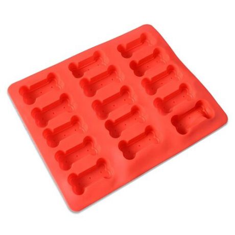 Форма для печенья силиконовая FidgetGo Косточки (30х25х2.3 см) красный