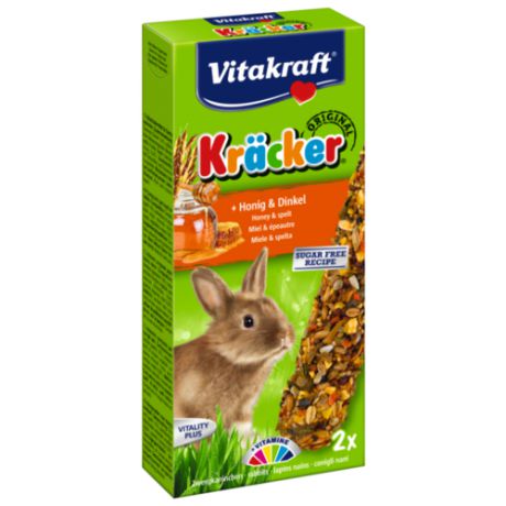 Лакомство для кроликов Vitakraft Крекеры Original мед и спельта 112 г