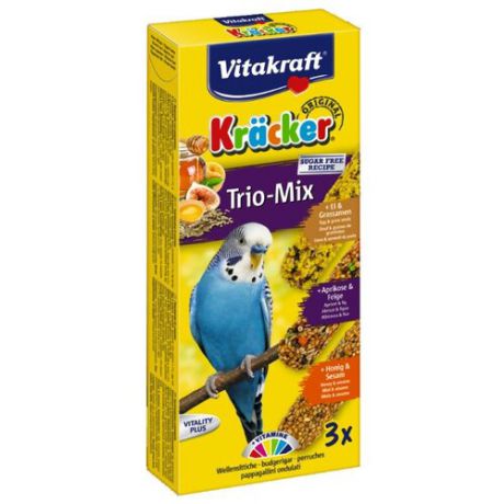 Лакомство для птиц Vitakraft Крекеры Trio-mix с медом, яйцом и фруктами (10605) 80 г