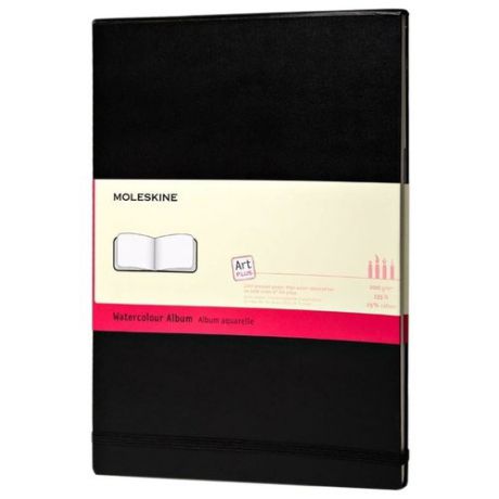 Скетчбук для акварели Moleskine Classic Watercolour Notebook 14 х 9 см, 200 г/м², 30 л. черный