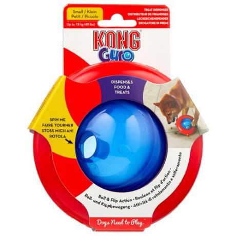 Игрушка для собак KONG Gyro под лакомства малая (PGY3E) синий/красный