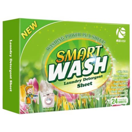 Пластины XiSi Smart Wash Свежий цветок, картонная пачка, 24 шт