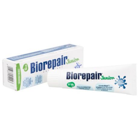 Зубная паста Biorepair Junior Mint детская со вкусом сладкой мяты от 7 до 14 лет, 75 мл