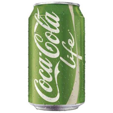 Газированный напиток Coca Cola Life, США, 0.355 л