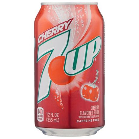 Газированный напиток 7UP Cherry, США, 0.355 л