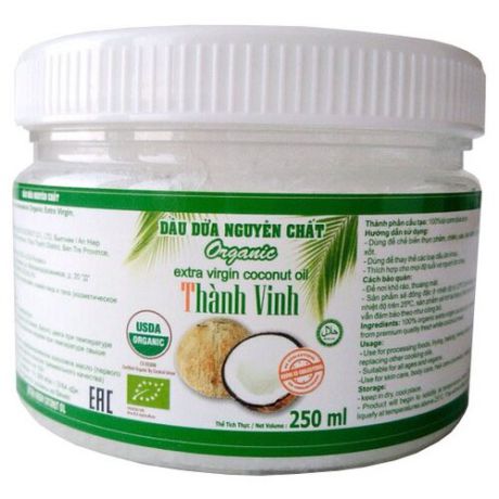 Thanh Vinh Масло кокосовое Organic extra virgin 0.25 л