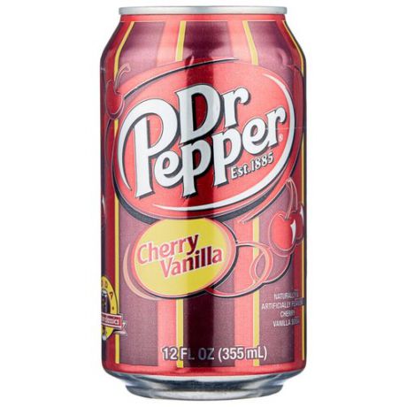Газированный напиток Dr. Pepper Cherry Vanilla, США, 0.355 л