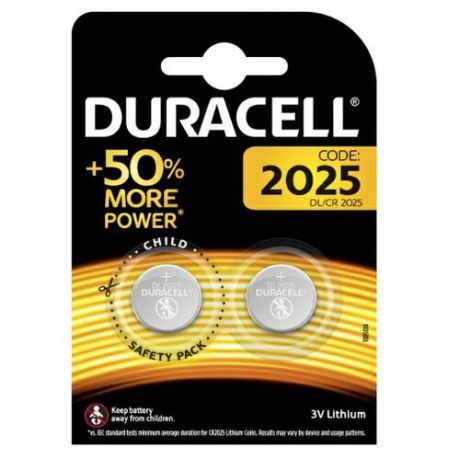 Батарейка Duracell 2025 2 шт блистер