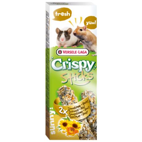 Лакомство для грызунов Versele-Laga Crispy Sticks с подсолнечником и медом 110 г