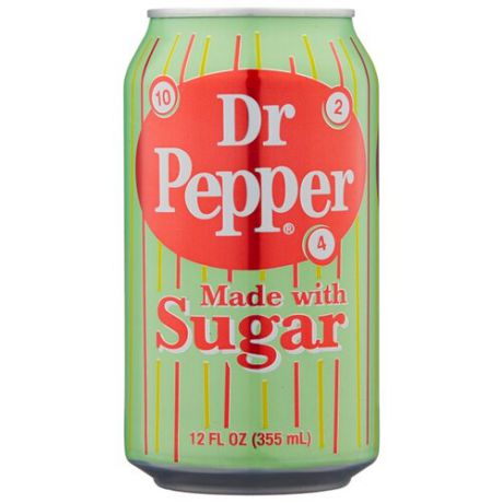 Газированный напиток Dr. Pepper Real Sugar, США, 0.355 л