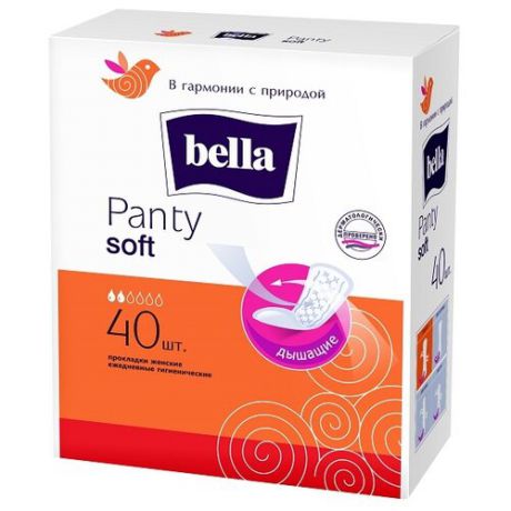 Bella прокладки ежедневные Panty soft 2 капли 40 шт.