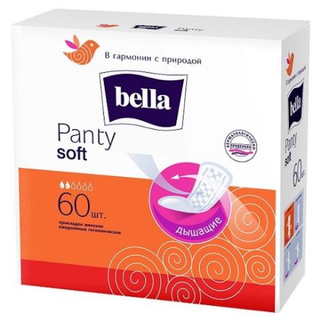 Bella прокладки ежедневные Panty soft 2 капли 60 шт.