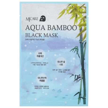 MIJIN Cosmetics тканевая маска MJ Care Aqua Bamboo black mask, 25 г