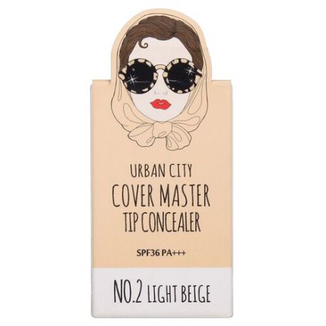 Baviphat Urban City консилер Cover Master Tip Concealer, оттенок NO.2 LIGHT BEIGE