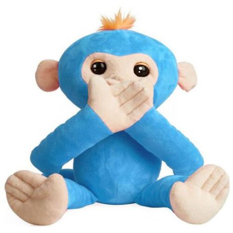Интерактивная мягкая игрушка WowWee Fingerlings Hugs Обезьянка-обнимашка голубой