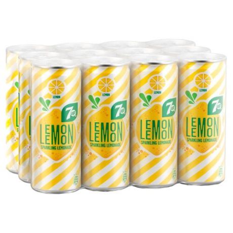 Лимонад 7UP Lemon Lemon, 0.25 л, 12 шт.