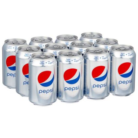 Газированный напиток Pepsi Light, 0.33 л, 12 шт.