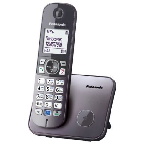 Радиотелефон Panasonic KX-TG6811 серый металлик