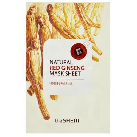 The Saem тканевая маска Natural Red Ginseng, 21 мл
