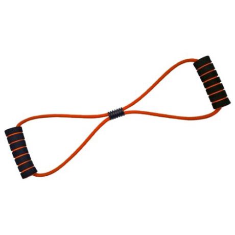 Эспандер универсальный Indigo восьмерка (00019168) 58 см оранжевый/черный