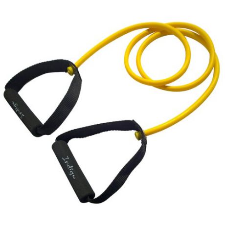 Эспандер универсальный Indigo для степа Latex Light (00020554) 130 см желтый/черный