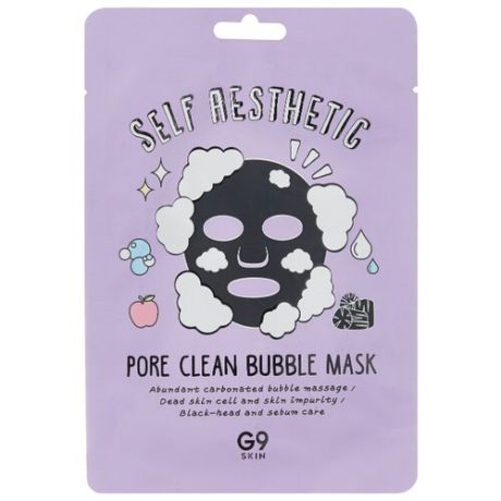 G9SKIN Self Aesthetic Pore clean Bubble Mask тканевая маска, 23 мл