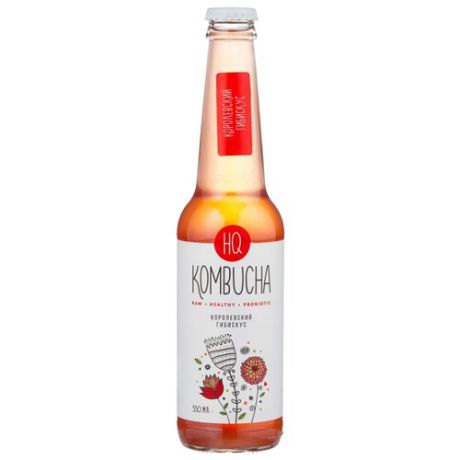 Комбуча HQ Kombucha Королевский гибискус, 0.33 л